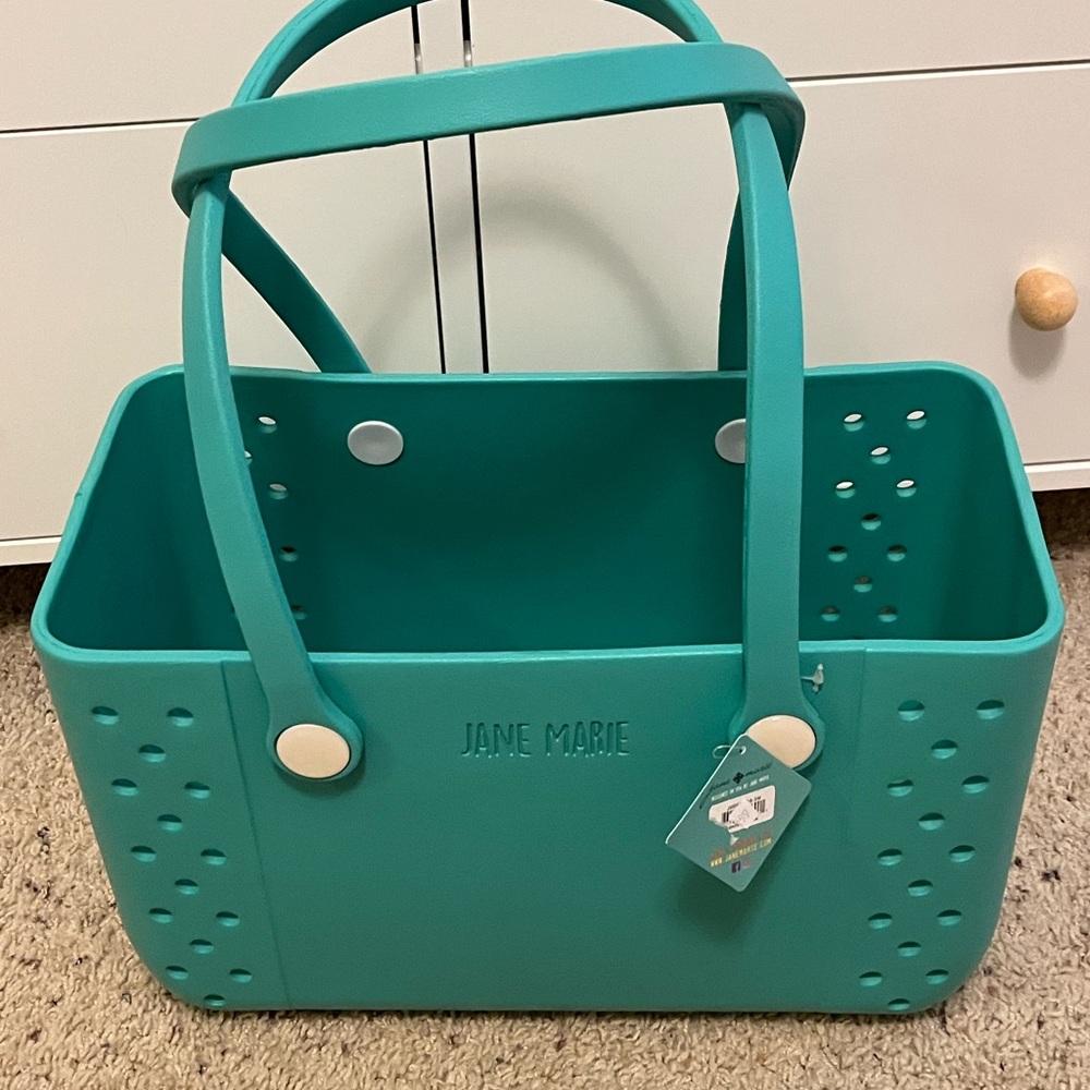 Jane Marie Teal Tote Bag